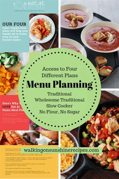 easy meal plans access    menus home food menu meal