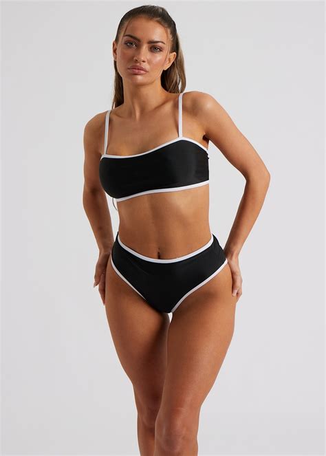 Urban Bliss Black Contrast Bikini Top Matalan