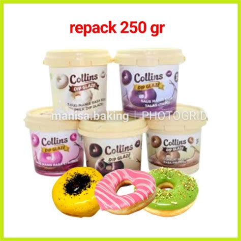 Jual Collins Dip Glaze Repack Gr Topping Donat Lumer Shopee Indonesia