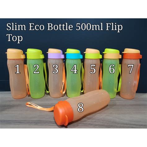 Tupperware Slim Eco Bottle Ml Flip Top Shopee Singapore