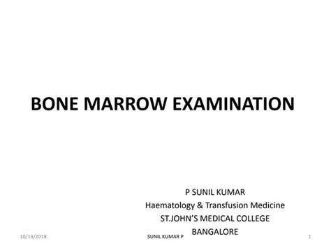 Bone Marrow Examination Bma Ppt