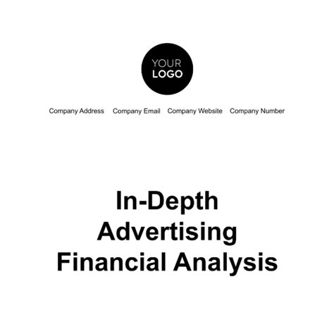 In Depth Advertising Financial Analysis Template Edit Online