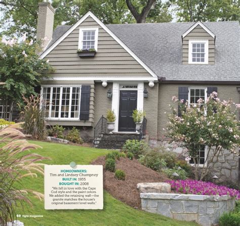 Grey Cottage Dark Trim Via Hgtv Mag Hgtv Curb Appeal Show Pin