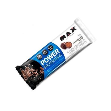 Barra Proteica Max Titanium Power Protein Bar Dark Chocolate Truffle