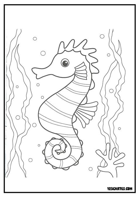 Coloriage Hippocampe Dessin Imprimer Gratuit