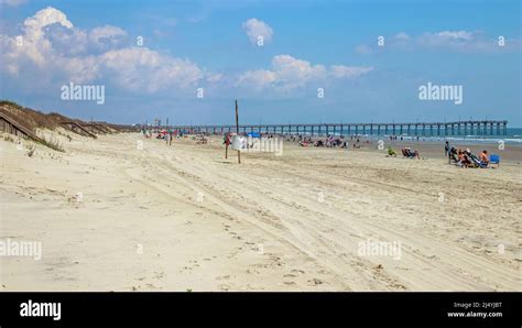 Sunset Beach Fishing Pier In North Carolina Stock Photo Alamy