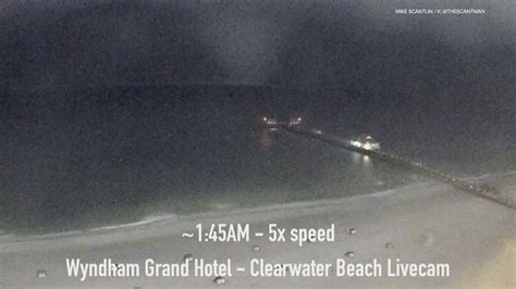 Large Clearwater Beach Waterspout Seen On Camera