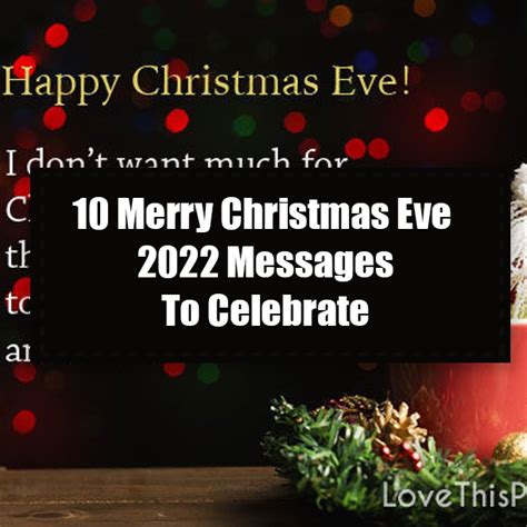 Merry Christmas Eve Messages To Celebrate