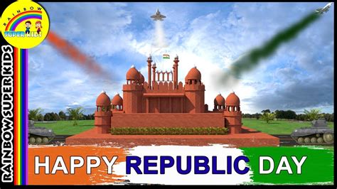 Happy Republic Day 2020 3d Red Fort Whatsapp Status 26 January