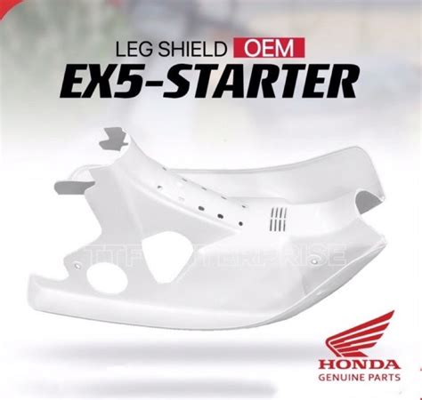 Honda Ex Starter Leg Shield Oem Front Cover Putih Kepak Sayap Kepok