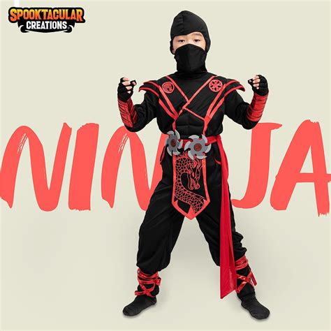 Spooktacular Creations Drachen Ninja Kostüm für Kinder Bule Jungen