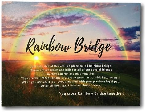 Rainbow Bridge Poem Printable Copy