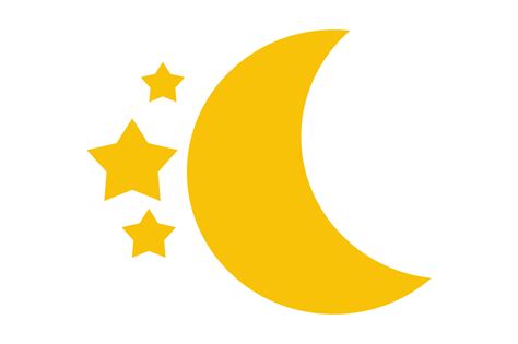 Weather Icon Crescent Moon And Stars Icon Png