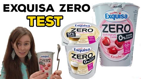 Exquisa Zero Quark Joghurt Creme Mit Kirsch Geschmack YouTube