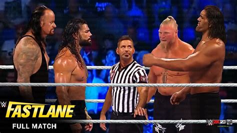 Full Match Brock Lesnar The Great Khali Vs Roman Reigns The