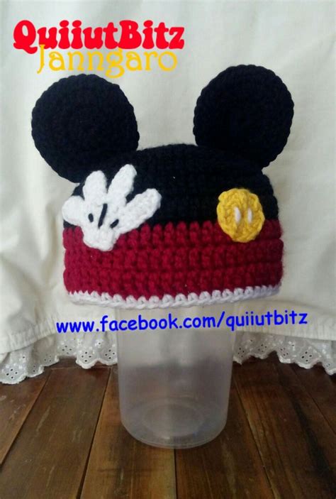 Gorro Mickey Mouse A Crochet Guante Y N Patr N De Pollo