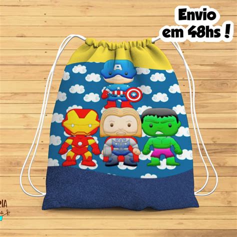 Mochilinha Vingadores Baby Pronta Entrega Elo7