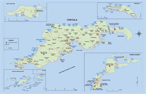 Large detailed map of British Virgin Islands - Ontheworldmap.com