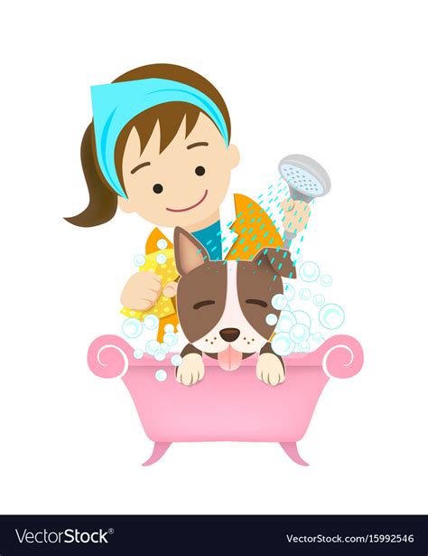 Grooming Dog Royalty Free Vector Image Vectorstock