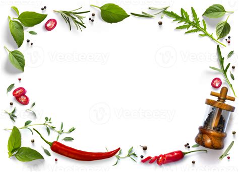 Frame Border Png Food Design Element Spices And Herbs With Real