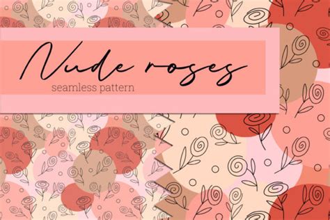 Linear Nude Roses Seamless Pattern Graphic By Art S And Patterns Creative Fabrica