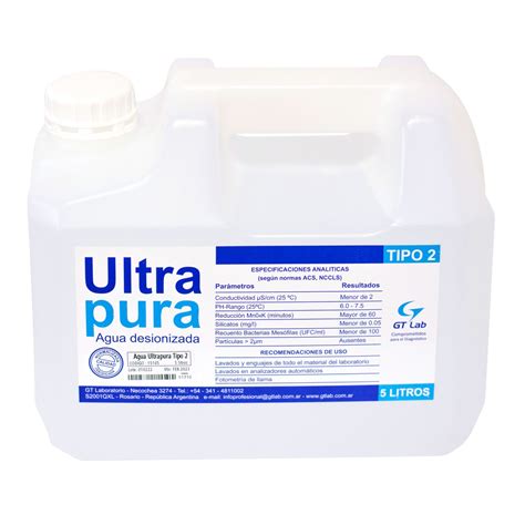 Agua Ultra Pura Tipo Gtlab Srl