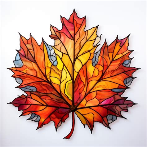 Premium Photo Arafed Maple Leaf With A Red Generative Ai