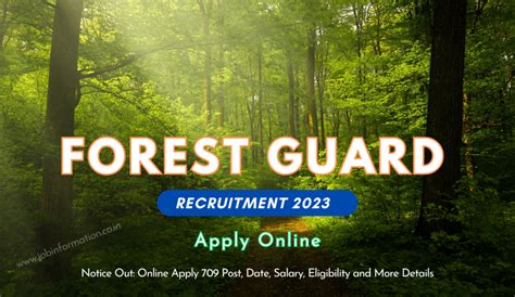 Forest Guard Recruitment 2023 Notice Out Online Apply 709 Post Date