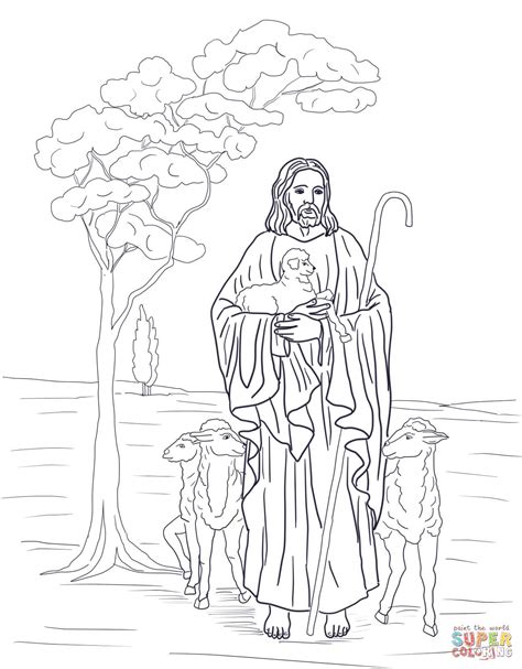 Good Shepherd Coloring Pages Free Coloring Nation