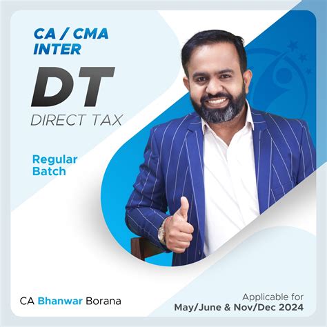 CA Inter Direct Taxation DT ICAI New Pattern Regular Exam Oriented