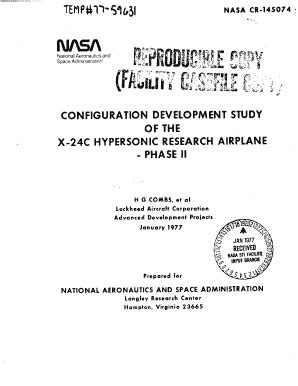 Fillable Online Ntrs Nasa Configuration Development Study Of The X C