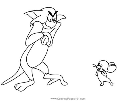 Tom And Jerry By Chuck Jones Coloring Page for Kids - Free Tom and ...