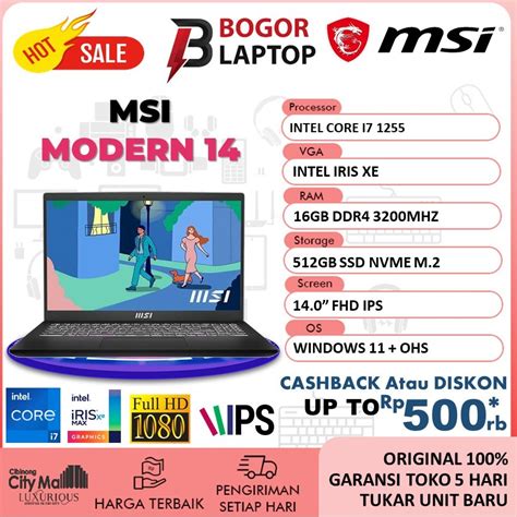 Jual Msi Modern I Gb Gb W Ohs Fhd Ips C Mo