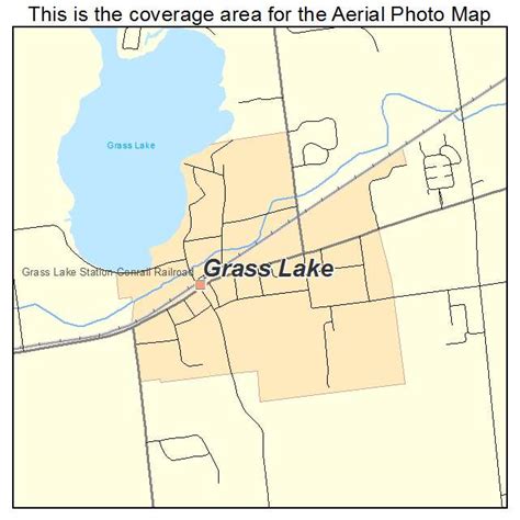 Aerial Photography Map Of Grass Lake Mi Michigan