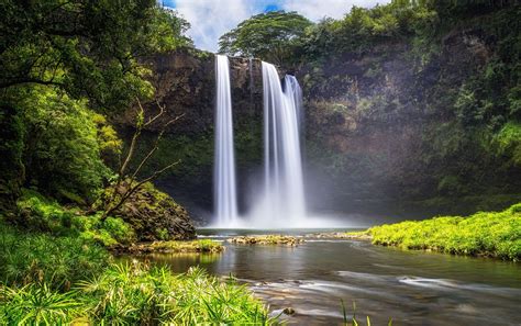 Wailua Falls | Wailua, Waterfall, Beautiful waterfalls