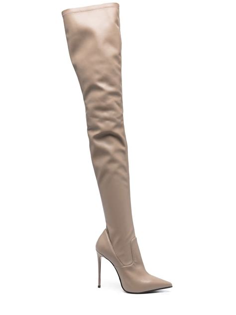 Le Silla Eva Mm Thigh High Boots Neutrals Farfetch