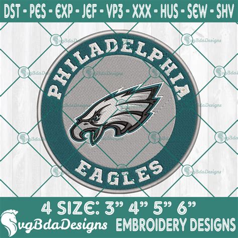 Philadelphia Eagles Logo Embroidery Designs Nfl Team Logo E Inspire