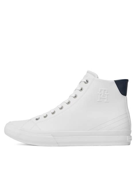 Sneakersy Tommy Hilfiger Th Hi Vulc Street Lth Ess FM0FM04897 Bílá