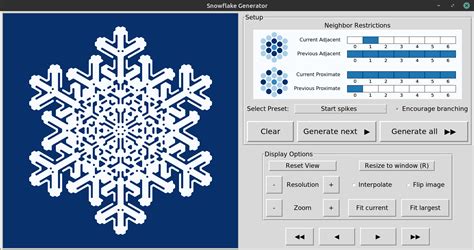 GitHub - DylanGustafson/Snowflake-Generator: A simple cellular automata ...