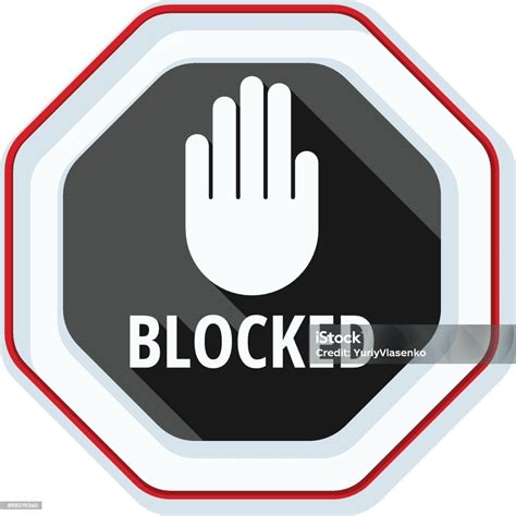 Blocked Sign Illustration Stock Illustration - Download Image Now