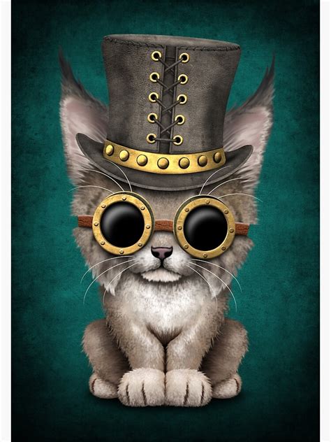 Steampunk Baby Lynx Cub Art Print For Sale By Jeffbartels Redbubble