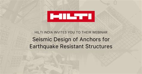 Seismic Design Of Anchors For Earthquake Resistant Structures Hilti India