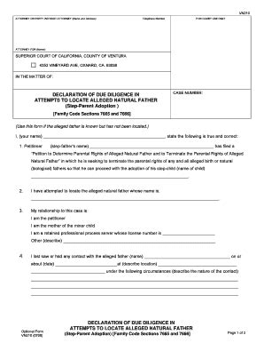 Declaration Of Due Diligence Form Fill And Sign Printable Template Online