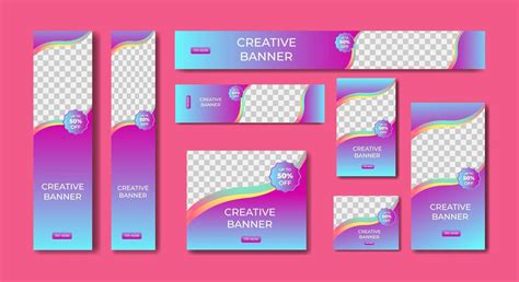 Set Of Ad Banner Template Design 7847668 Vector Art at Vecteezy