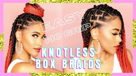 Easy Grip Knotless Box Braids For Fine Thin Hair No Rubber Band Method