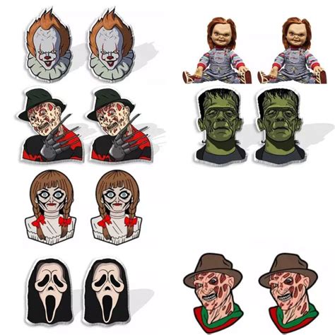 Horror Slasher Icons Character Mini Stud Earrings Halloween Villains