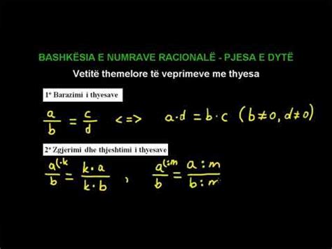 3 Matematika Klasa 9 Mesimi 3 Bashkësia e numrave racionalë YouTube