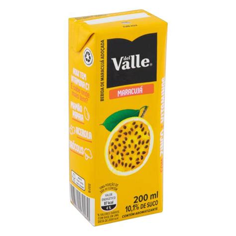 Bebida Adoçada Maracujá Del Valle Nutri Caixa 200ml Supermercado Mais