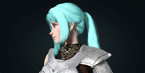 Eleara Nude Character Game Ready Character 3D Model By Rocklaw