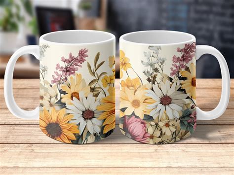 Sublimation Tasse Blumentraum Gr En Graphic By Autismusmama